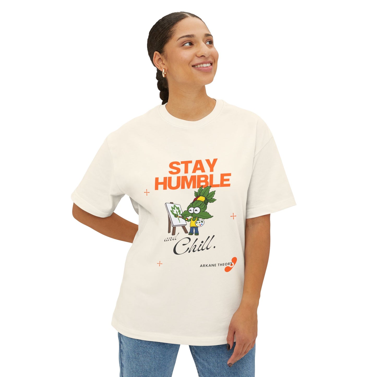 Chill Oversized Tee - Stay Humble Design